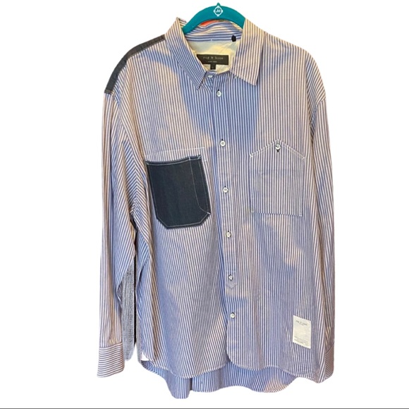 rag & bone Levine slim fit button down shirt. - Picture 7 of 10